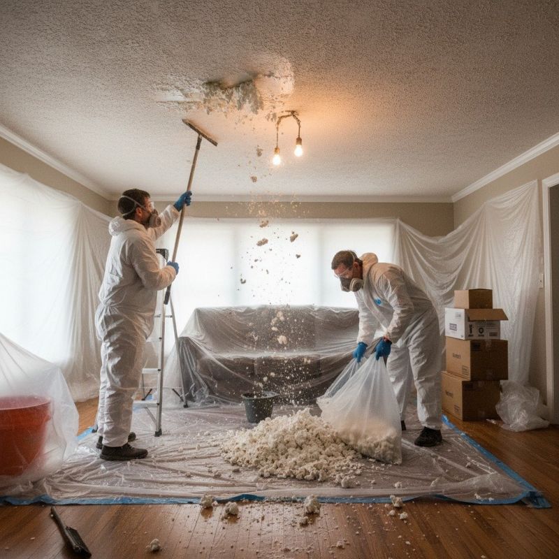 Knockdown Ceiling Removal in Salt Lake City, UT