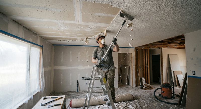 Knockdown Ceiling Removal in Littleton, CO