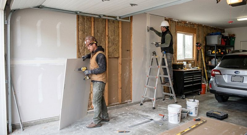 Garage Drywall Replacement in Conroe, TX
