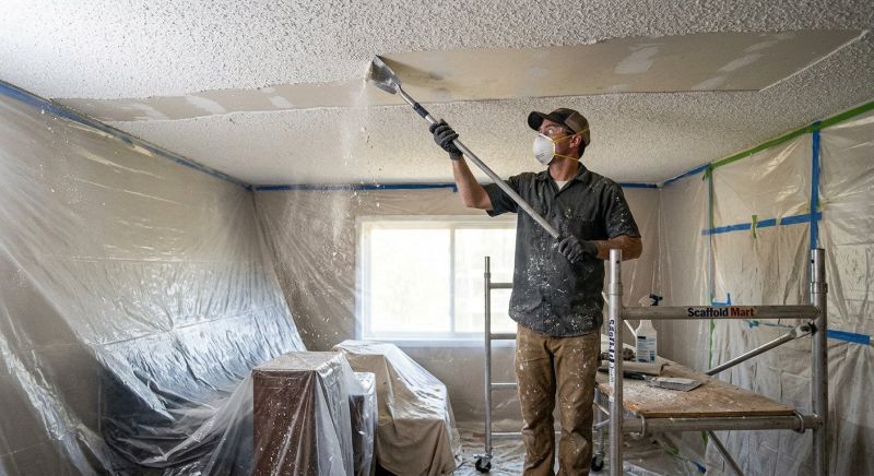 Knockdown Ceiling Removal in Olathe, KS