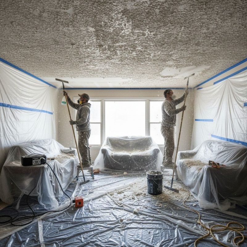 Knockdown Ceiling Removal in Arvada, CO