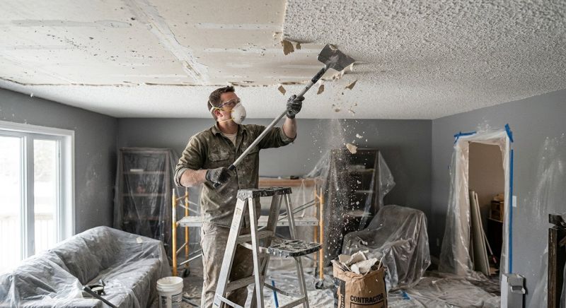 Knockdown Ceiling Removal in Dayton, OH